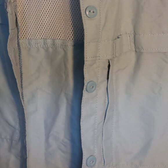 LL Bean Women’s Tropicwear Light Blue Long Sleeve Shirt Small Regular - Picture 8 of 9